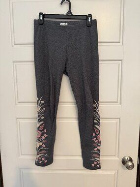 Johnny Was Gray Floral Embroidered Pants Johnny Was Pink Embroidered Leggings Sm